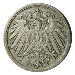 5 пфеннигов 1908 года F Германия