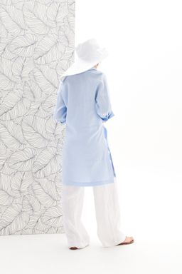 Платье-туника изо льна с вискозой - Elletto фото 6