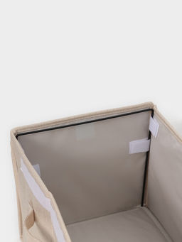 Короб стеллажный с крышкой LaDо́m, 38×26×24 см, бежевый, материал батист