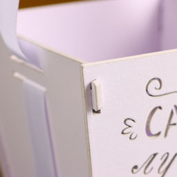 Кашпо деревянное Самой лучшей маме (12*12*10,5) Сиреневый пастель-белый - Simaland фото 5