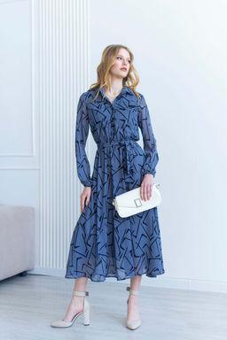 Платье Кэсси (серо-голубой) - Nadi bordo фото 4