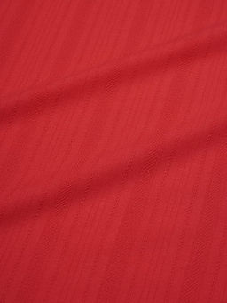 Фактурный хлопок Рельефные полоски цв.красный, ш.1.4м, хлопок-100%, 115гр/м.кв