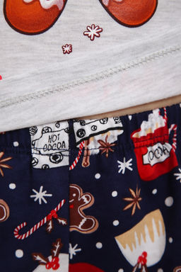 Пижама для девочки ПД-019-073 Кот Новый год