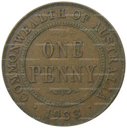 1 пенни 1933 года Австралия