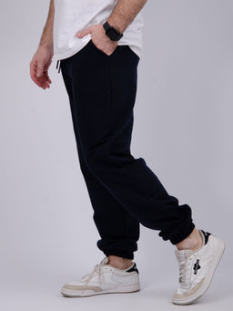 Джоггеры "Джереми 5" синие, футер с лайкрой