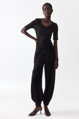 Camiseta de algod?n pima con escote en U - H&m фото 6