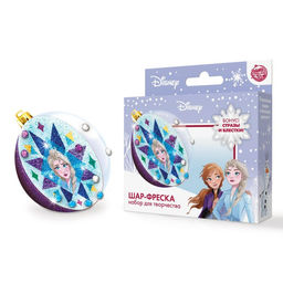 Ёлочный шар - фреска своими руками на новый год «Холодное сердце», набор для творчества