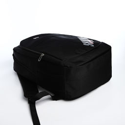 Рюкзак молодёжный из текстиля на молнии, 4 кармана, цвет чёрный/красный - Simaland фото 3