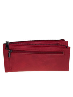 Женское портмоне из искусственной кожи, цвет бордово-красный - Greta фото 2