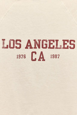 VARSITY WASHED EFFECT T-SHIRT - Zara фото 9