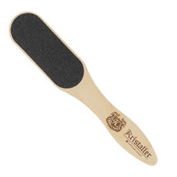 Kristaller Тёрка педикюрная двусторонняя для ног Шкурка 60/120 грит, дерево  фото 7