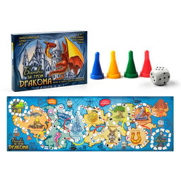 Настольная игра 3 в 1 «Битва за трон дракона»: ходилка, викторина, фанты, 19×28 см