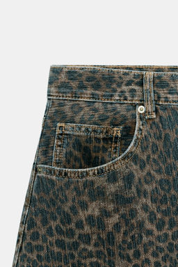 JEANS TRF BARREL ESTAMPADO ANIMAL / Leopardo - Zara фото 8