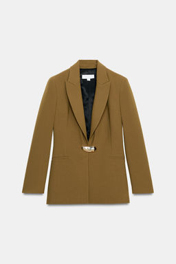 FITTED BLAZER WITH GOLDEN HARDWARE - Zara фото 7