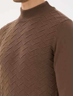 Ye_il Slim Fit Yar_m Bal_k__ Yaka Triko Kazak - Pierre cardin фото 7