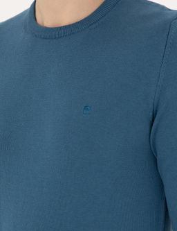 Kobalt Slim Fit Bisiklet Yaka Basic Triko Kazak - Pierre cardin фото 7