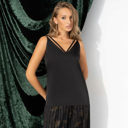 Топ шёлковый, Создана для поцелуев (чёрный)