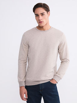 Bisiklet Yaka Erkek Kal?n Sweatshirt