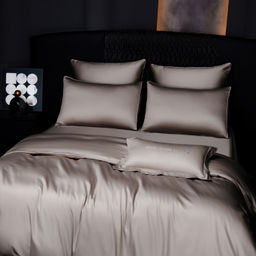 Комплект постельного белья Однотонный Сатин Премиум на резинке OCPR006 180*200*30;160*200*30;140*200*30 2 спальный 4 Наволочки