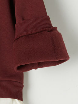 Ta?l? K?z ?ocuk Kal?n Sweatshirt