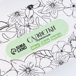 Салфетки бумажные в коробке Экзотик, 100 шт, двухслойные - Simaland фото 4