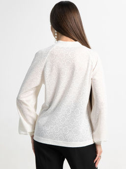 Блуза Нативия (молочная) Б15234-18М - Lt collection фото 3