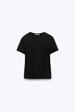 T-SHIRT WITH BACK SEAM - Zara фото 32
