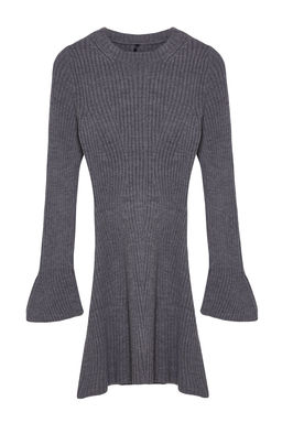 TRENDYOLMILLA Antrasit Mini Triko A-Line Formda Elbise TWOAW25EL00030 фото 20