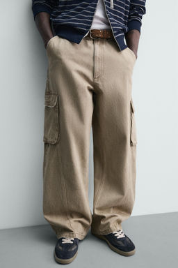 PANTAL?N CARGO BALLOON FIT / Beige - Zara фото 5