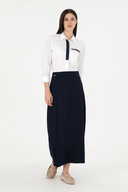 Женская темно-синяя тканая юбка Неожиданная скидка в корзине