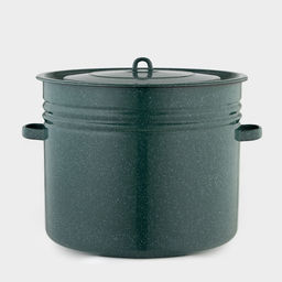 Бак эмалированный, 40 л, d=42 см, с крышкой, без декора, зелёный