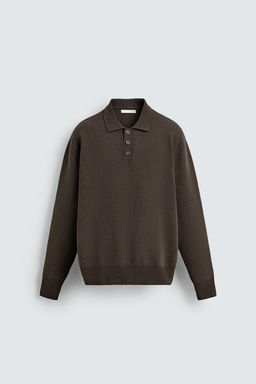 CHENILLE KNIT POLO SHIRT - Zara фото 7