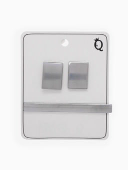 Набор мужской Запонки + Зажим для галстука классика, цвет серебро