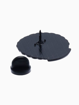 Цена за 5 шт. Значок «Девушка» уличный стиль, цвет коричнево-чёрный в чёрном металле