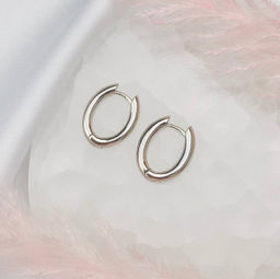 Швензы серьги "Конго" родированные