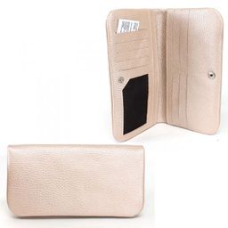 Портмоне женское Croco-ПР-804 натуральная кожа 3 отд, 11 карм, пудра металлик (234) 237113