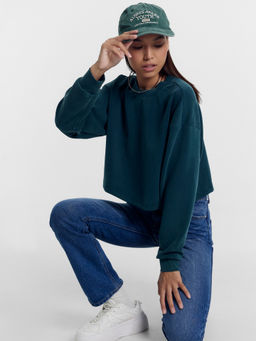 Джемпер женский изумрудный с дизайнерским принтом изумрудная варка 122962