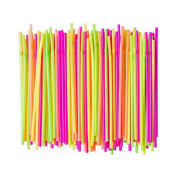Набор трубочек д/коктейля 5 мм*21 см неоновые/полосатые с гофрой,100 шт арт: KGT013P,KGT012P (3 631|