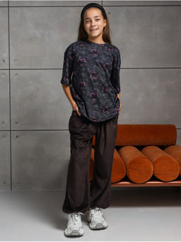 Футболка "Принт" Графит Девочка