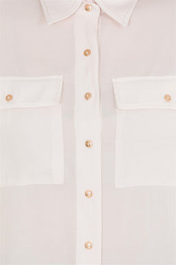 Женская рубашка с длинным рукавом цвета экрю Неожиданная скидка в корзине - U.s. polo assn фото 6