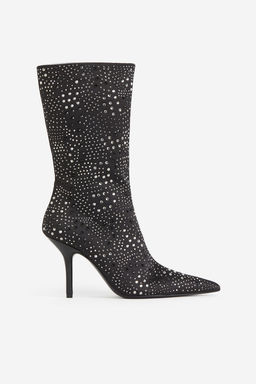Botas de tacon con strass