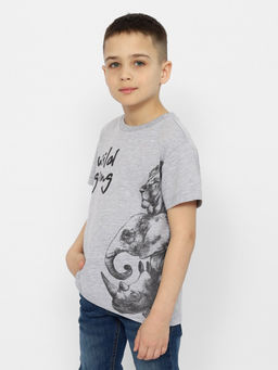 CRB wear/CSKB 63555-11-371 Футболка для мальчика,светло-серый меланж/Ex.Cherubino
