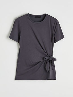 Bisiklet Yaka Yandan Ba?lama Detayl? Bluz