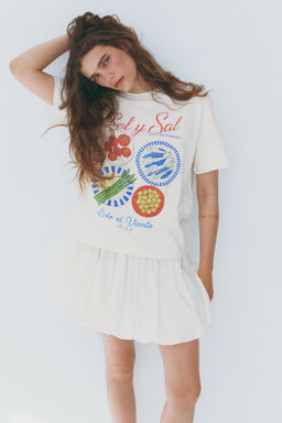 Camiseta estampada de algod?n - H&m фото 4
