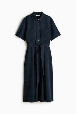 Vestido camisero de manga corta