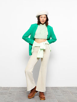 Kad?n Standart Fit D?z Pantolon