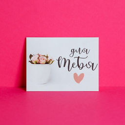 Цена за 20 шт. Открытка?комплимент Для тебя, нежные цветы, 8?6 см