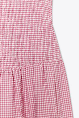 GINGHAM CHECK MIDI DRESS - Zara фото 9