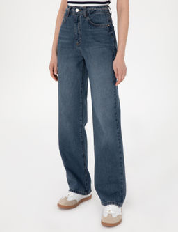 _ndigo Waist Flare Fit Jean Pantolon