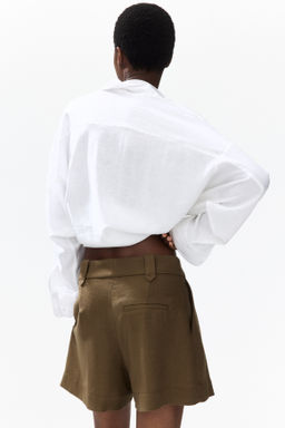 Pantal?n corto con pliegues - H&m фото 5